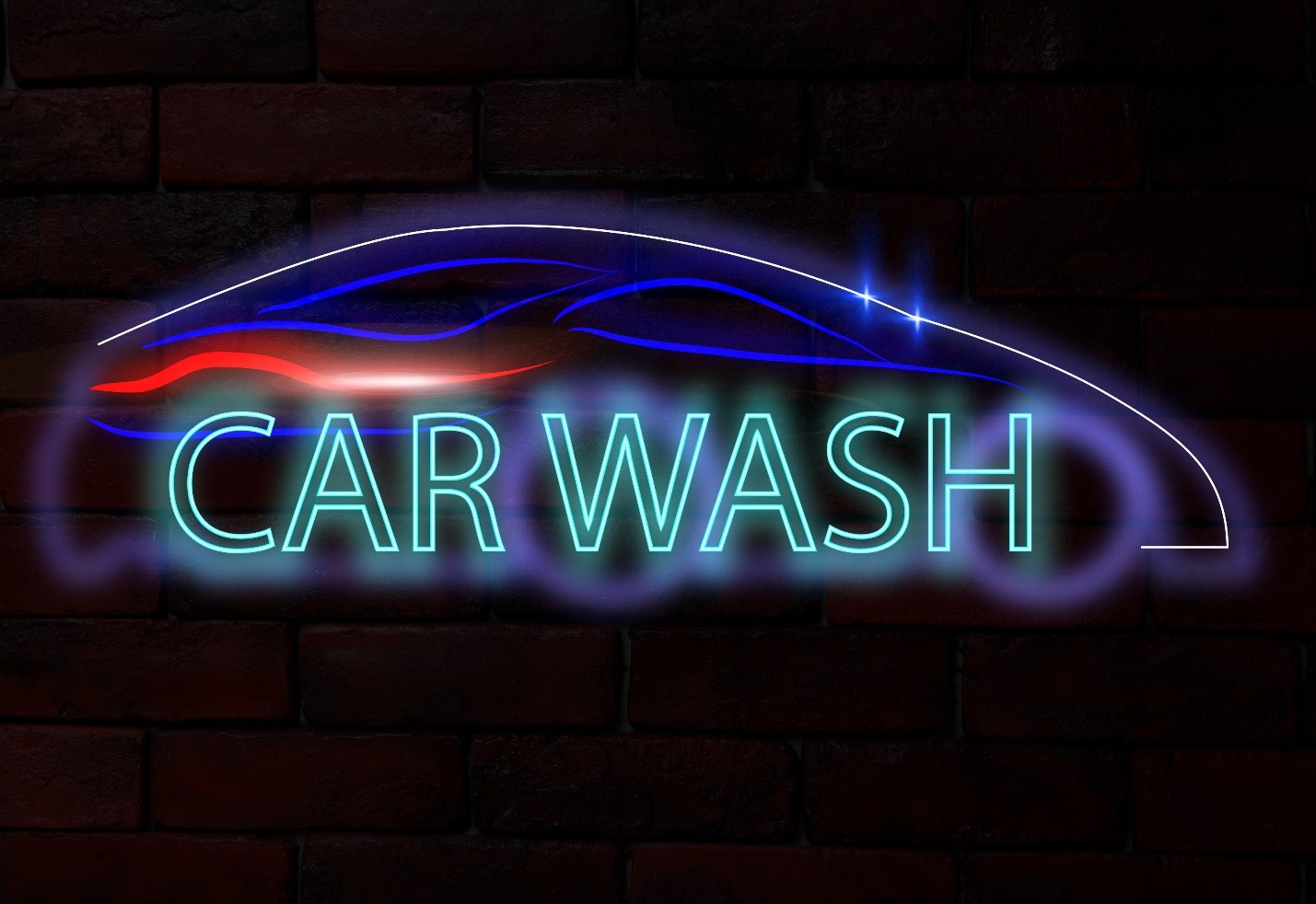 Neon Car Wash Sign